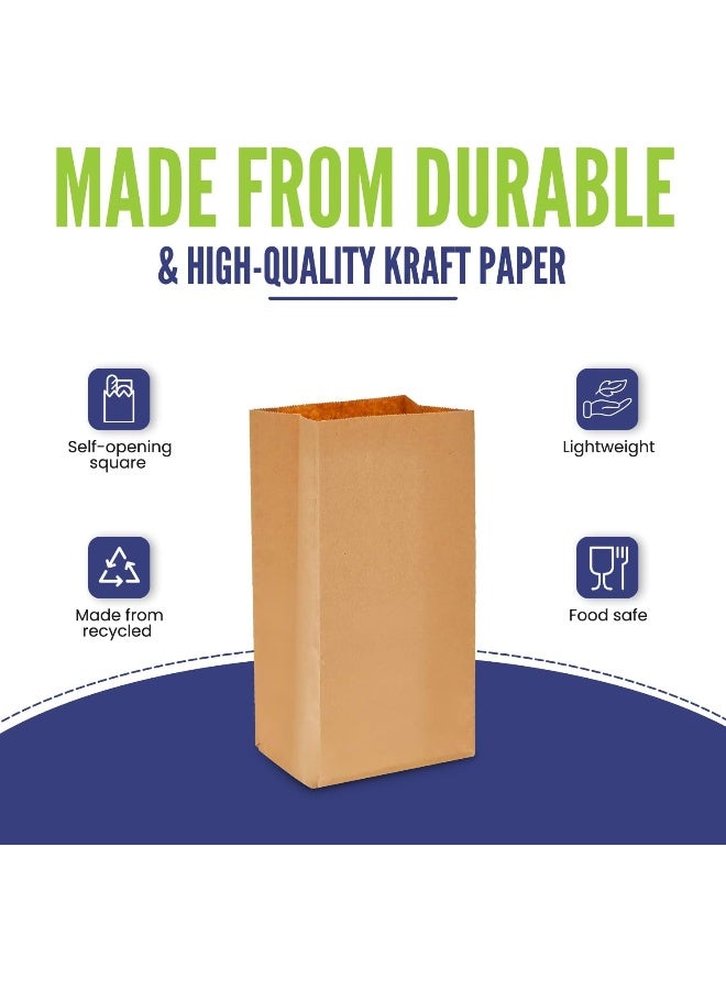 SNH Packing Sos Paper Bag No 4 Extra Small, Party Bags Lunch Flat Bottom Grocery Bags Kraft Treat Bags - 25 Pieces - Image 3